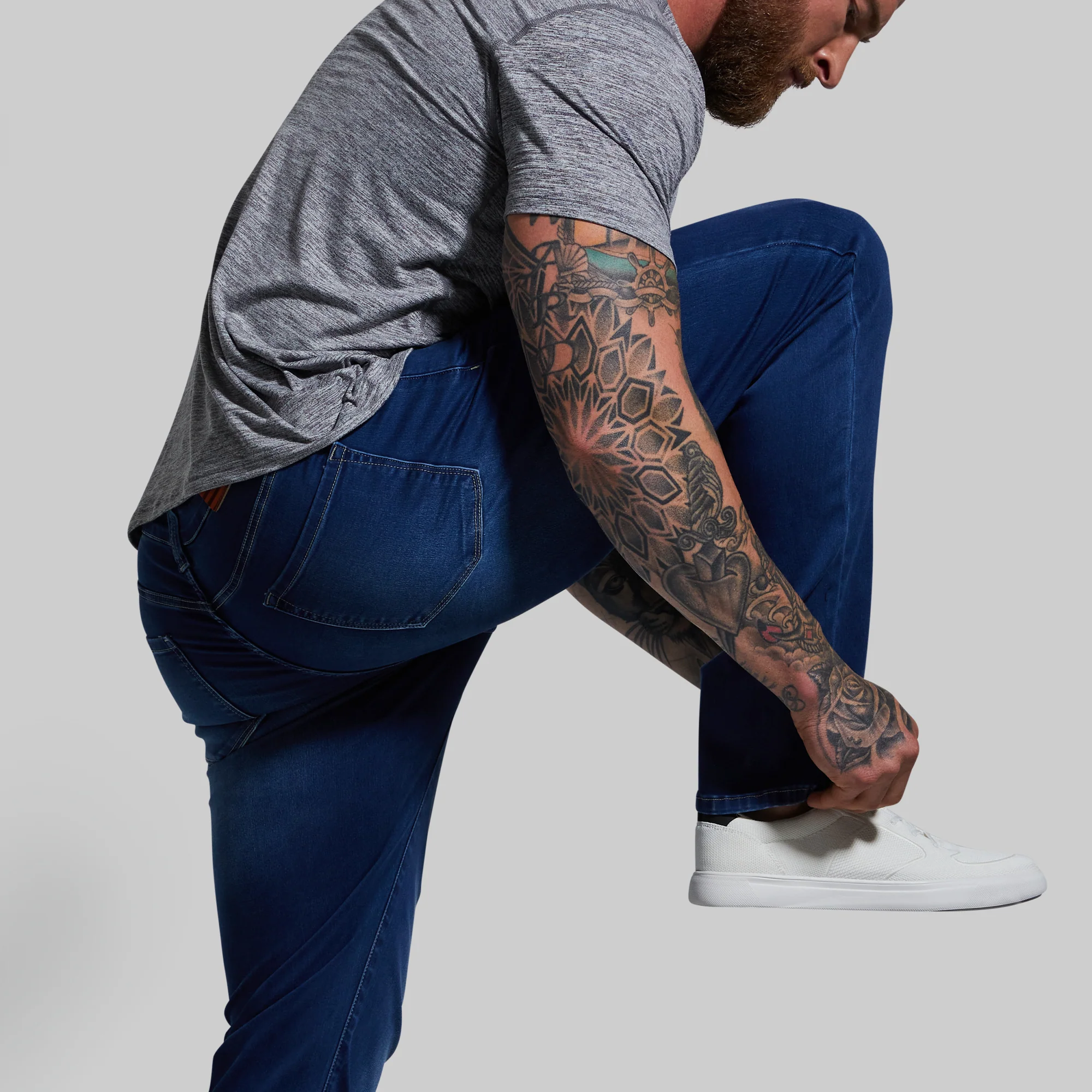 FLEX Stretchy Athletic Fit Jean (Dark Wash) - Image 4