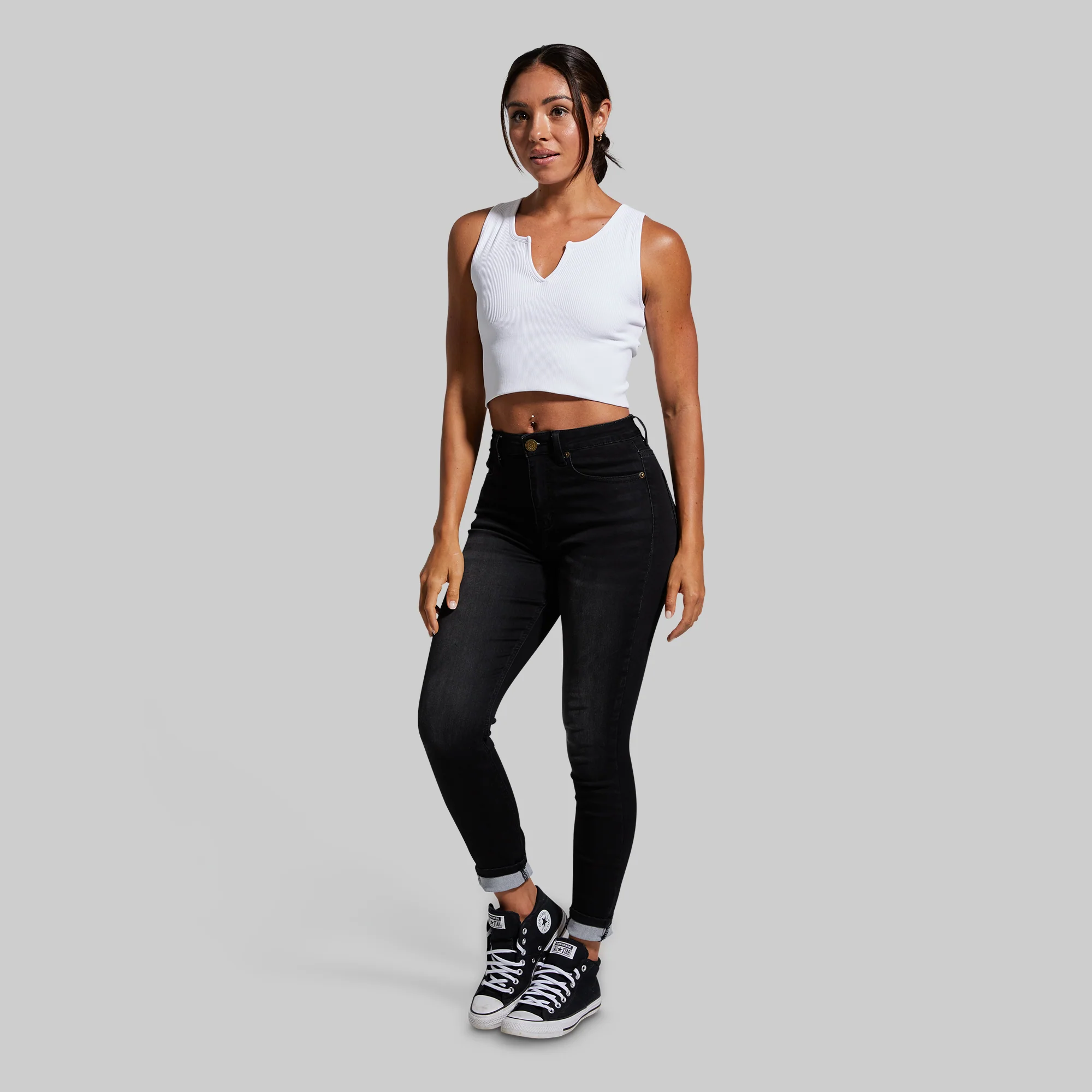 FLEX Stretchy High-Rise Skinny Jean (Black) - Image 8