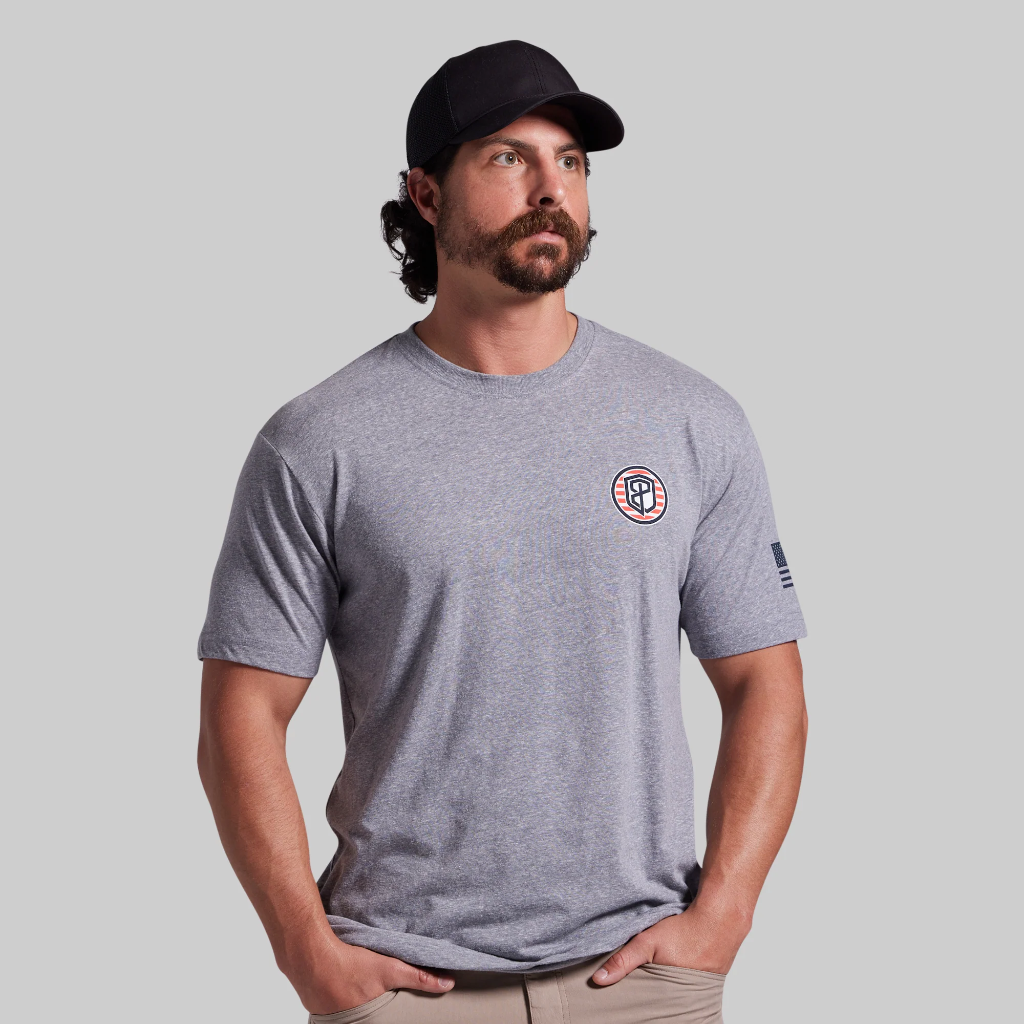For The Driven Patriot Tee (Heather Grey) - Image 3