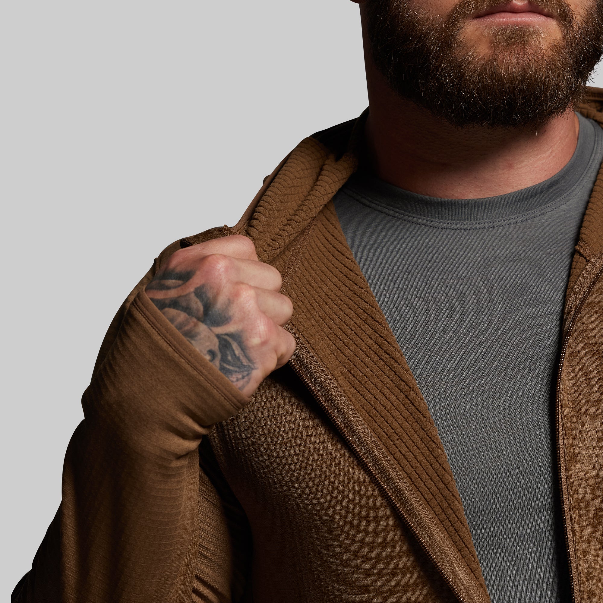 Quiver Full Zip Hoodie 2.0 (Coyote Brown) - Image 7