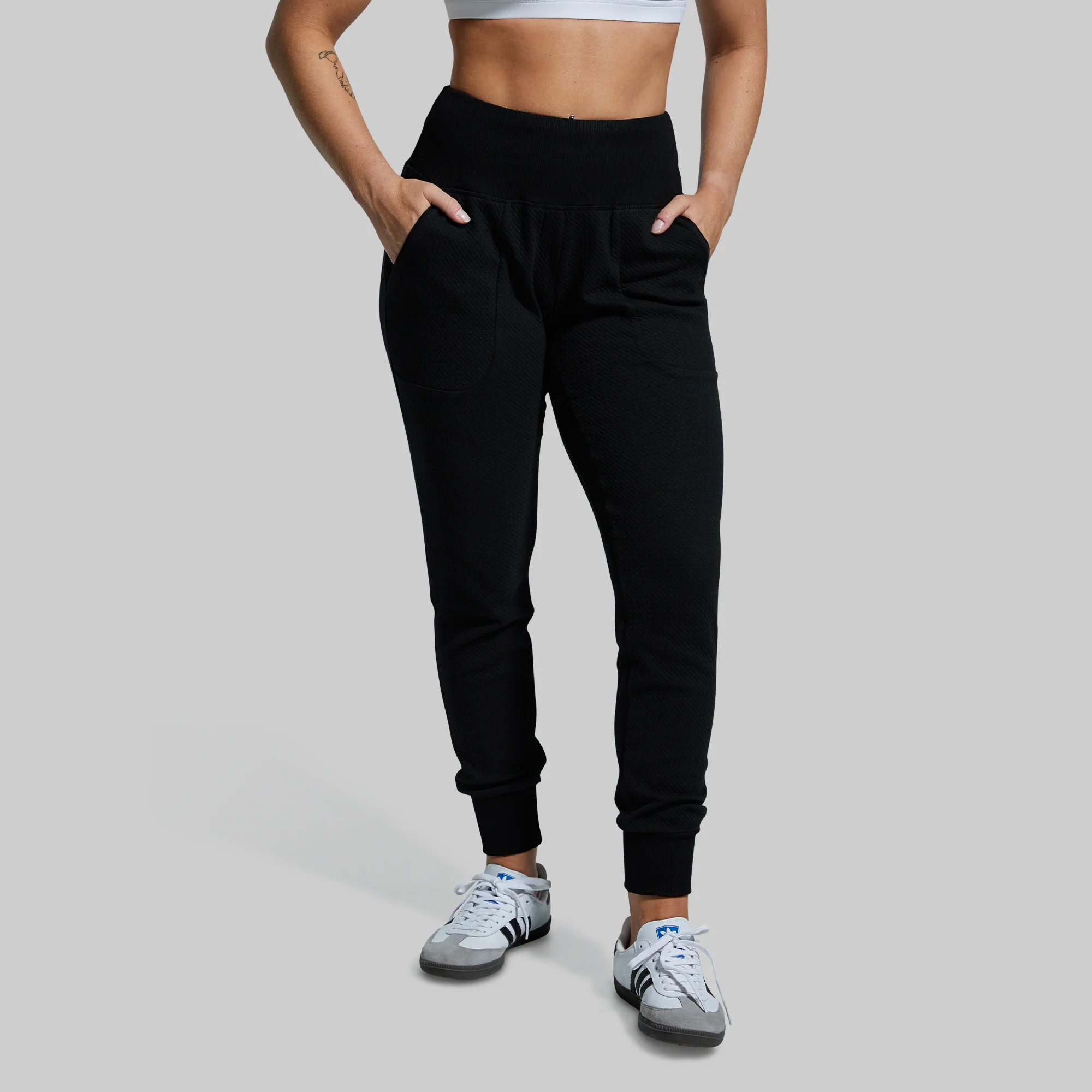 Women's Cloud Jogger Set (Black) - Image 6