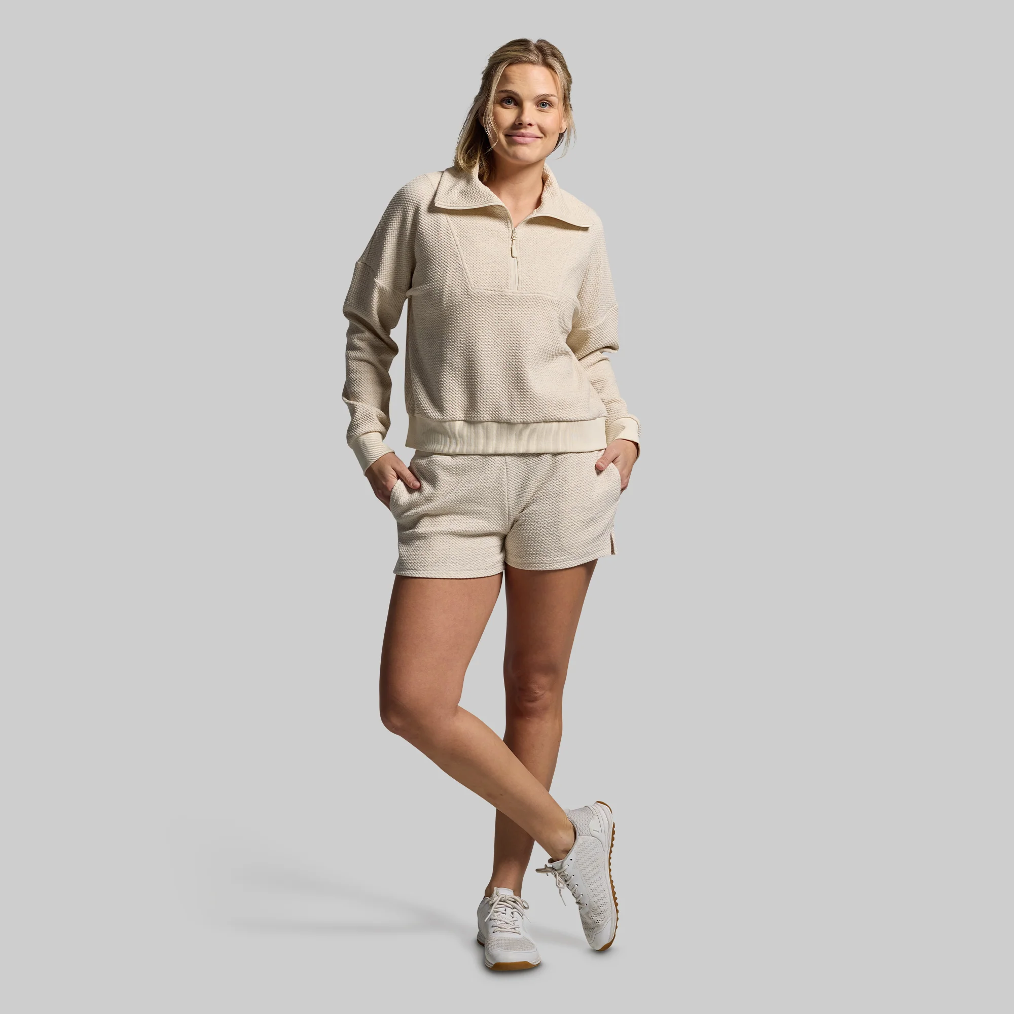 Women's Cloud Short (Heather Oatmeal) - Image 6