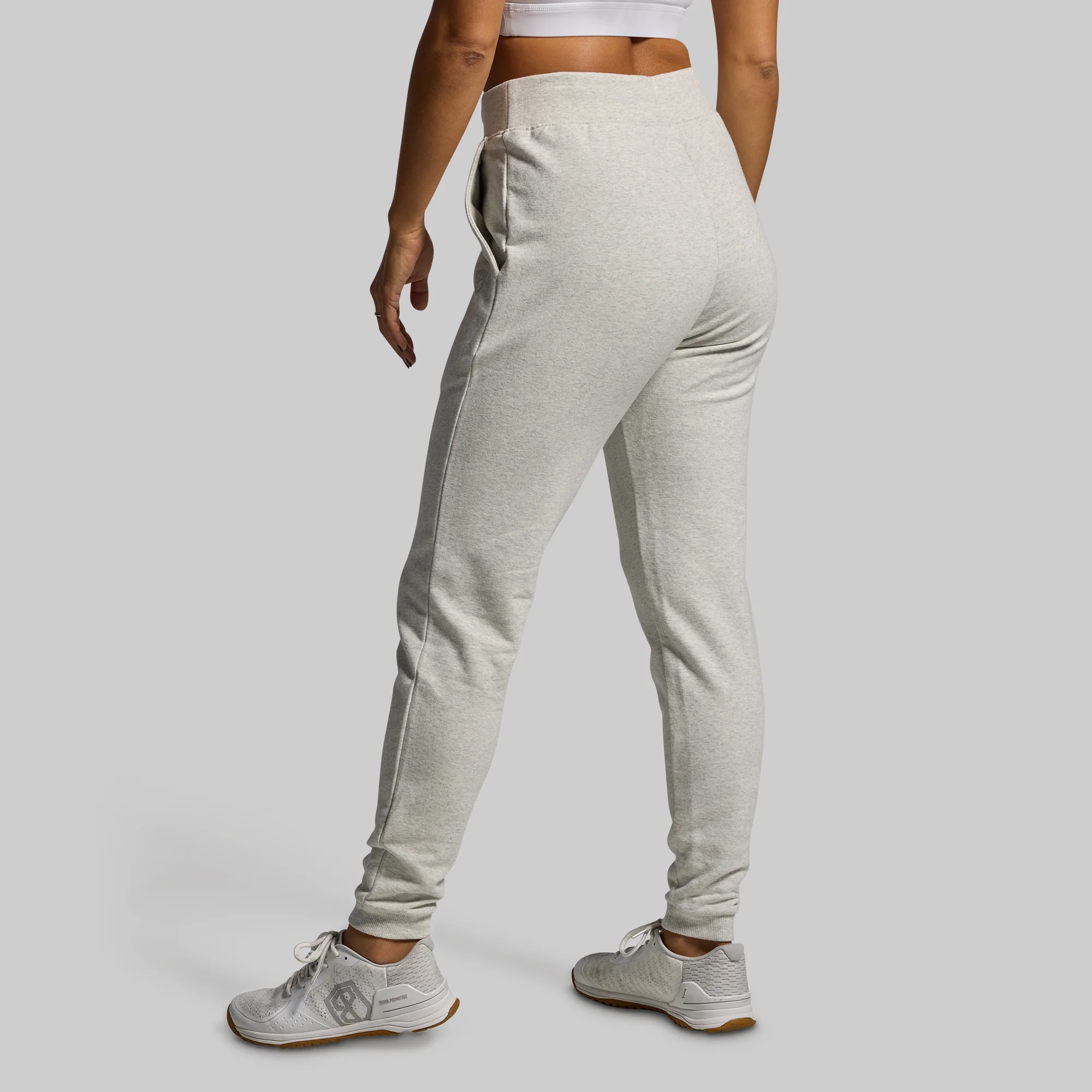 Women's Unmatched Jogger Set (Heather White) - Image 4